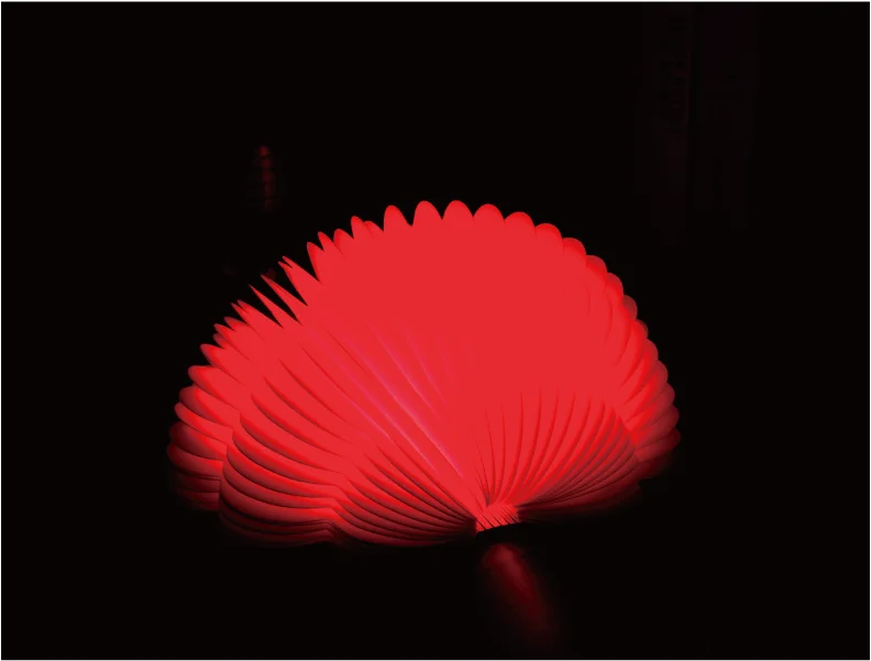 Wood Cover Usb Rechargeable Indoor Portable Folding LED Night Lamp Reading Table Book Lights