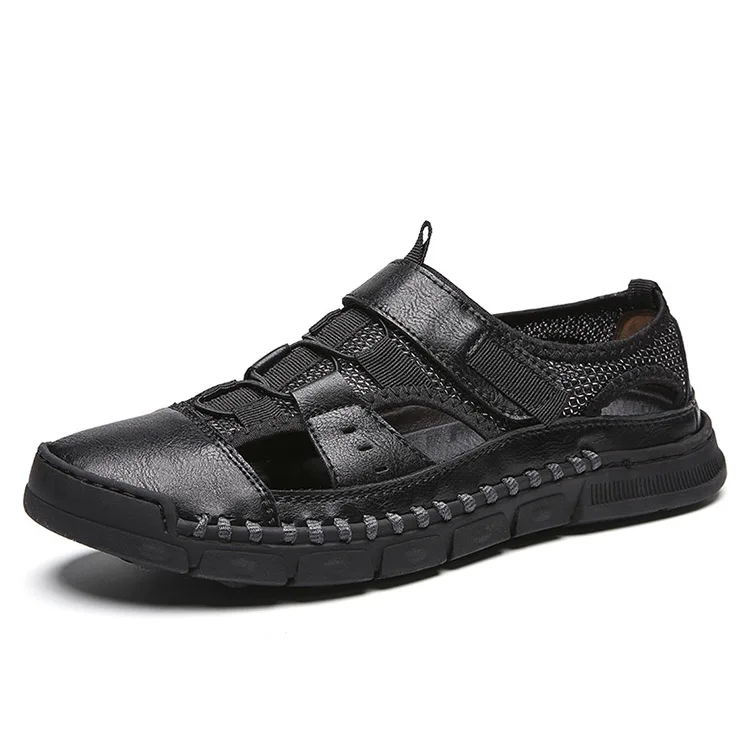 

Non-slip Men's Casual Shoes Outdoor Large Size Walking Sandal Protector Toe Leather Sports Sandal for Men