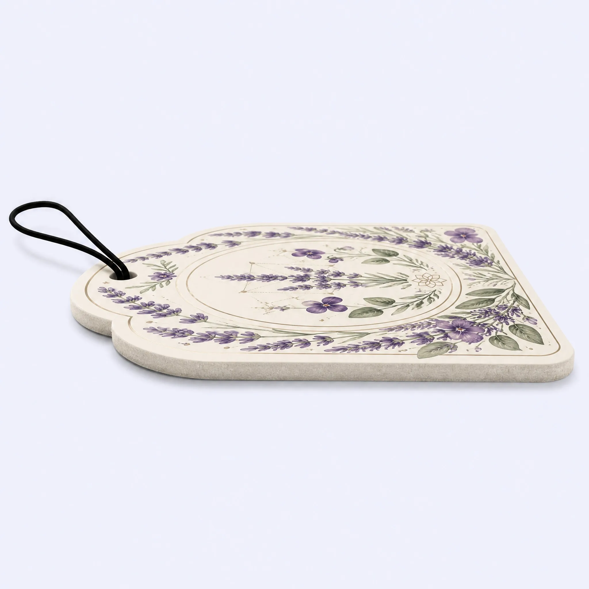 Side Profile Thickness View of 2.5mm High-Density Scent-Absorbing Lavender Pulp Board