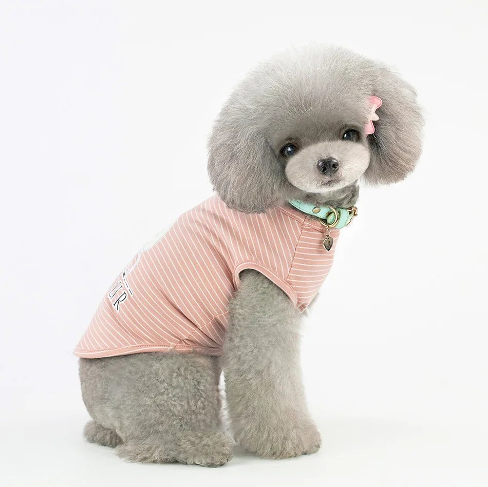 

Wholesale New Pet Clothes Comfortable Breathable Designer Pet Apparel Summer Cat Puppy Dog T shirt, As picture