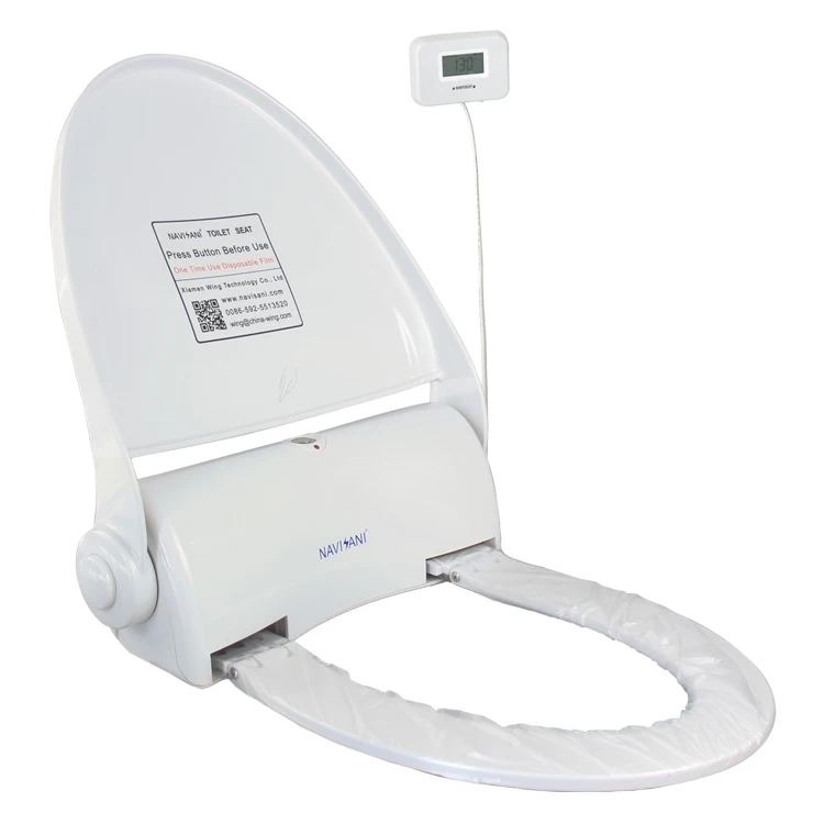 
Automatic smart toilet seat cover with replaceable plastic film for office railway airpot gym public restroom 