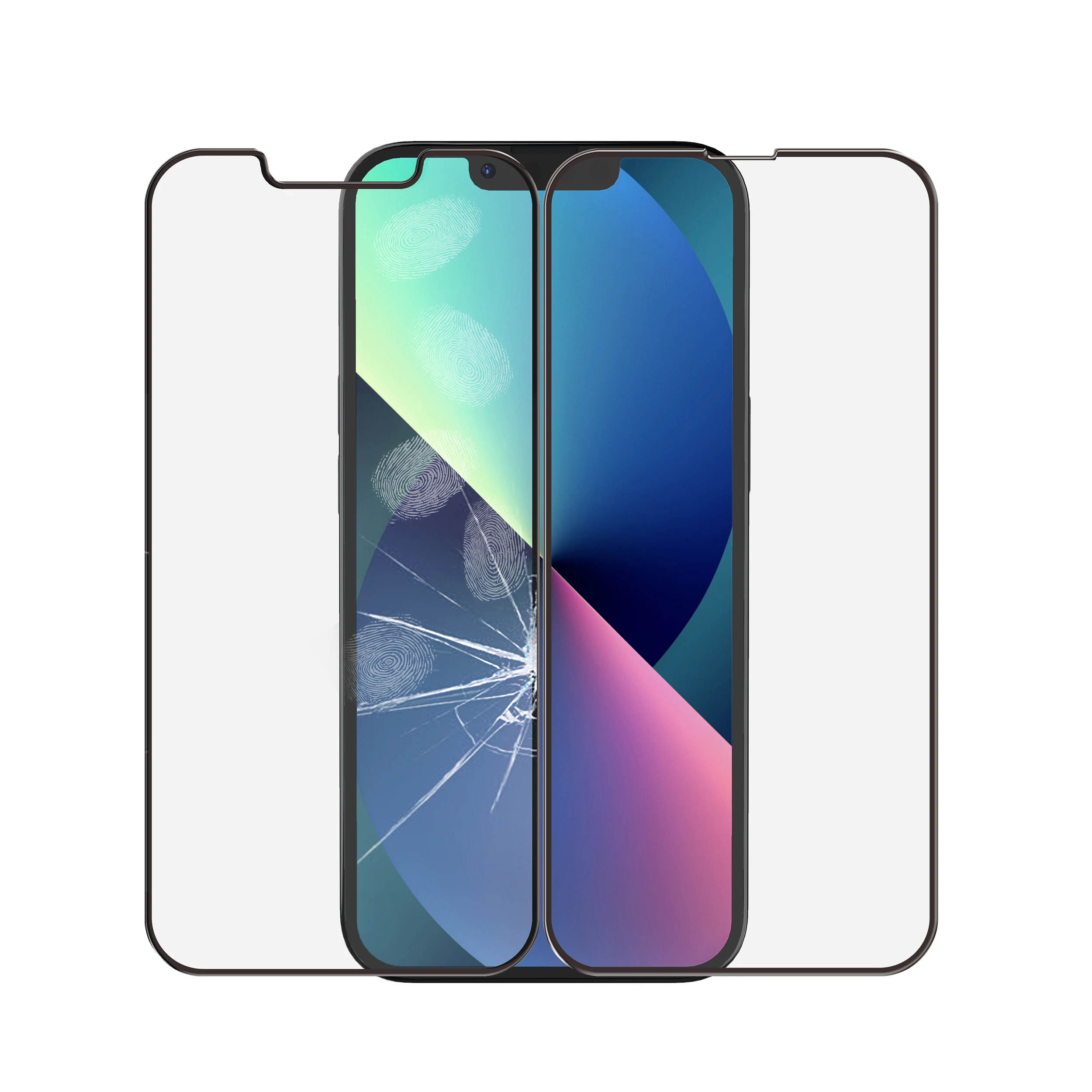 

2.5d clear film screen protector for iphone 13 screen protector with dust screen premium protector with frame