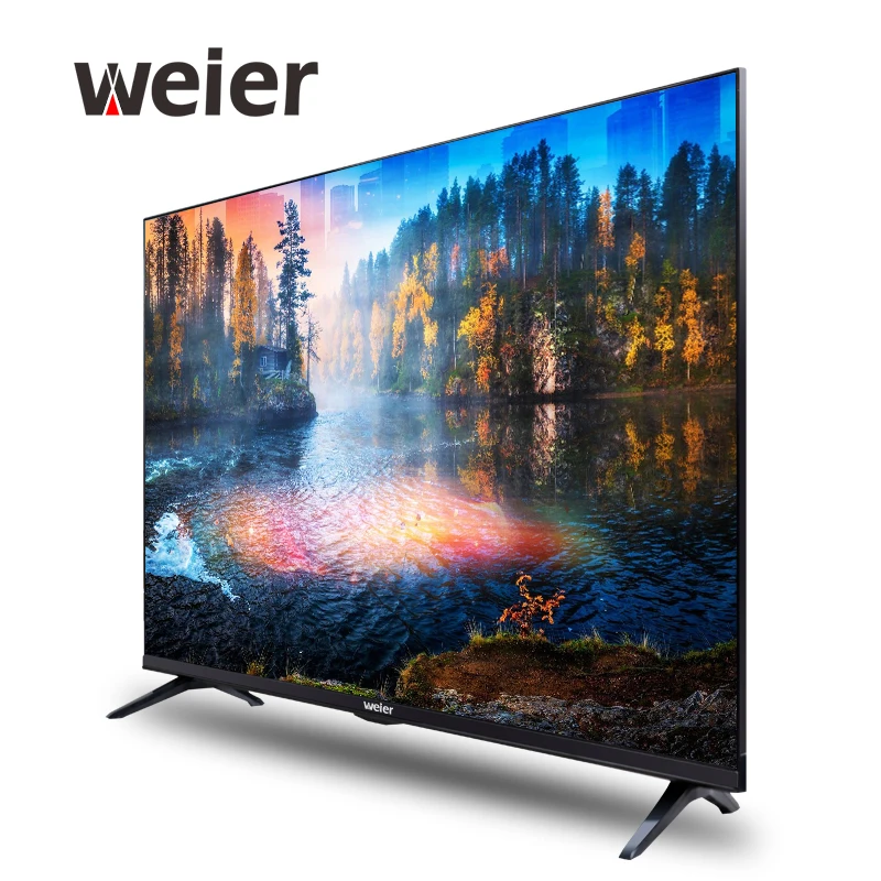 

weier 32"50"65"inches Borderless Kitchen Oem factory Bathroom hotel Support television 4K HD smart LED TV