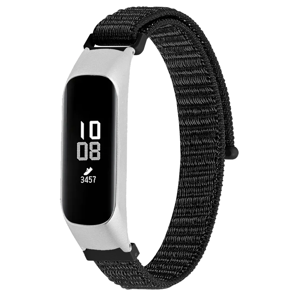 

Replacement Wristband Nylon Loop Strap For Samsung Galaxy Fit-E R375 Band Canvas Watchband Steel Buckle Bracelet Straps