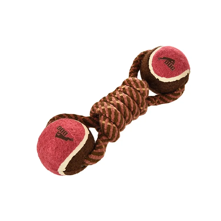 

Made4Pets puppy tennis ball chew toy set eco-friendly durable natural hemp dog rope toy kit