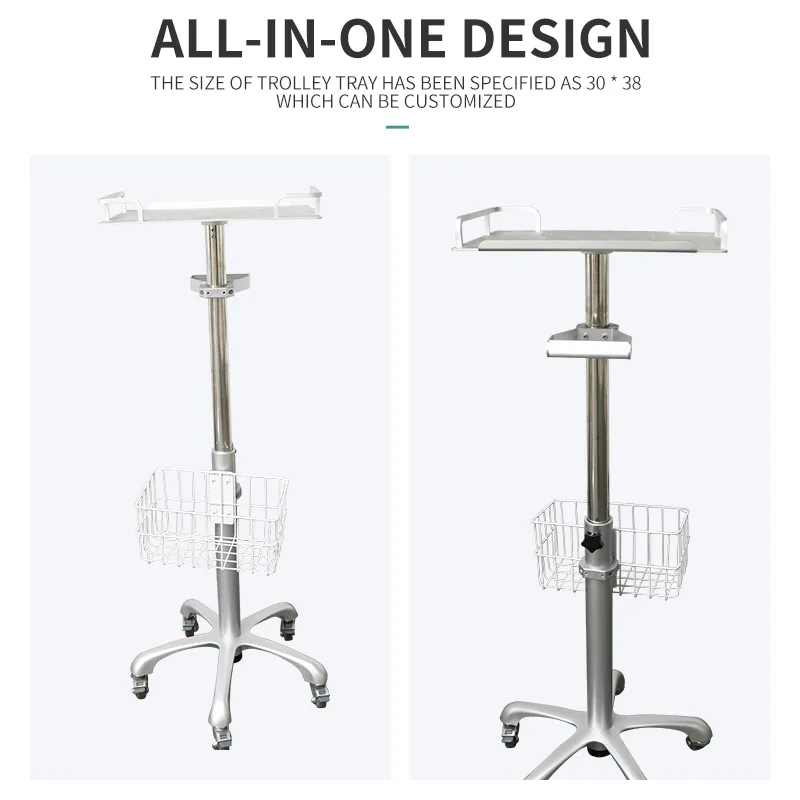 product electrocardiograph machine with trolley hospital computer trolley  medical ecg machine monitor trolley cart with casters-63