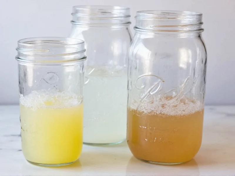 Homemade car window washer fluid ingredients in mason jars