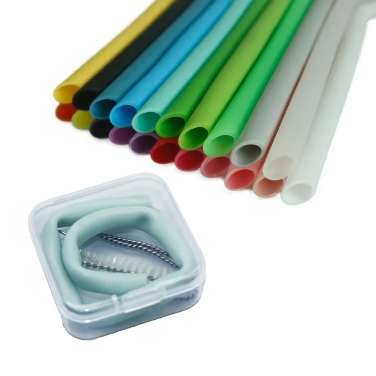 

Geedyn 2021 Amazon Hot Sell Wholesale Folding Reusable Silicone Drinking Straws, Customized color