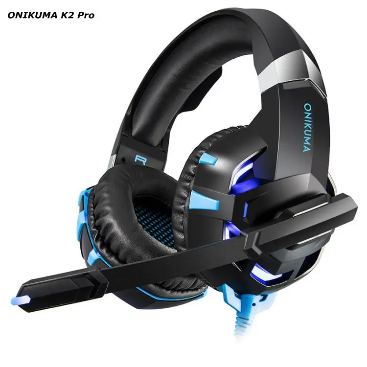 

Dropshipping 2021 ONIKUMA K2 Pro foldable Wired Luminous Computer Gaming Headset gamers Headphone auricular for ipad pc Mobile