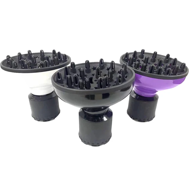 

2021 New Professional Hair Styling Accessories High Temperature Resist Rubber Hair Dryers Diffuser Hair Blow Dryer Cover, White,black,purple