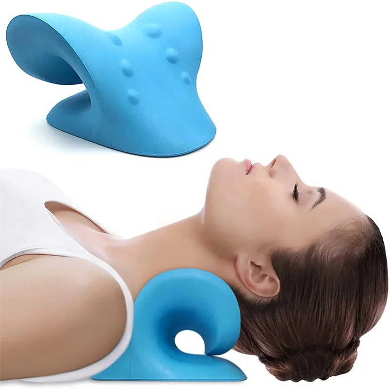 

Neck Shoulder Stretcher Relaxer Cervical Chiropractic Traction Device Massage Pillow For Pain Relief Cervical Spine Alignment