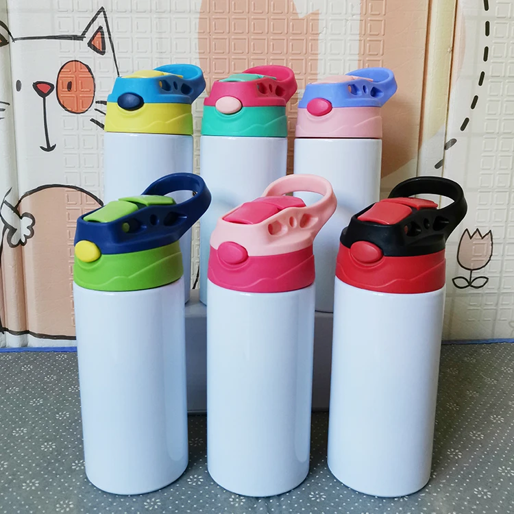 

12oz 350ml DIY blank sublimation white Kids children's Heat Transfer travel tumbler for sublimation printing, Mix color