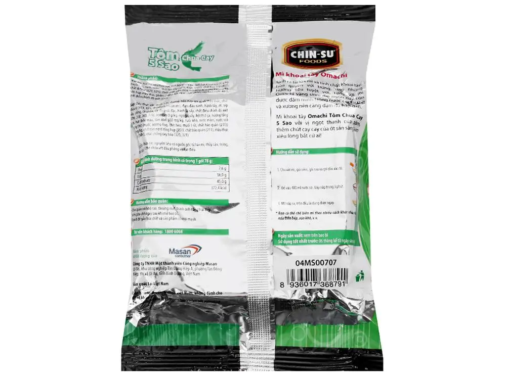 
OMACHI Potato Noodle Hot Pot Sour & Shrimp - 78g 