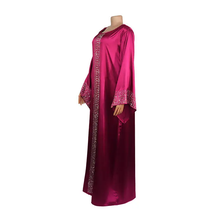 W 2021 New Muslim Abaya Kaftan Style Long Gown Dress For Women Elegant ...