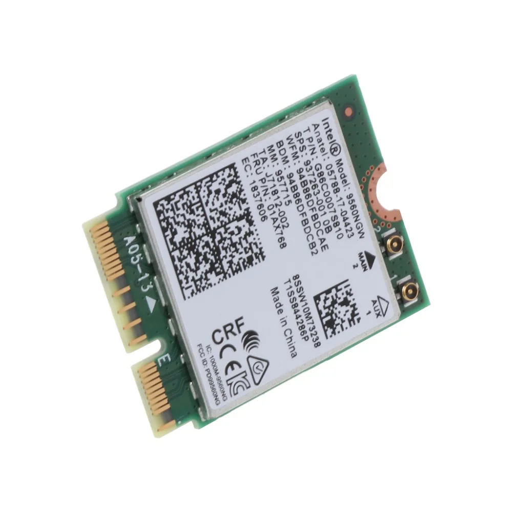 

Wireless Adapter Dual Band Wireless-AC 9260NGW 9260AC Dual Band 802.11ac 1730Mbps NGFF WiFi Adapter+ bt5.0 WLAN Network Card