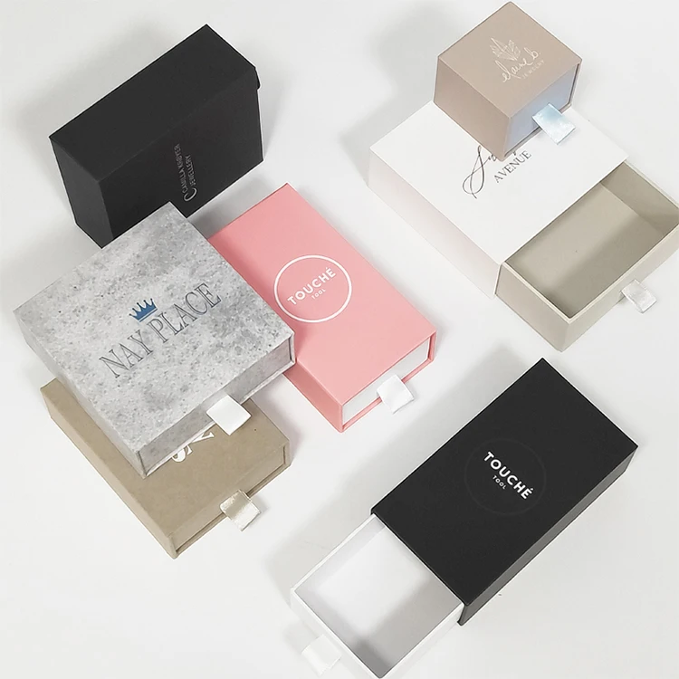 
BK03B Necklace Jewellery Box Custom Luxury Paper Ring Packaging Gift Jewelry Box With Logo Printed 