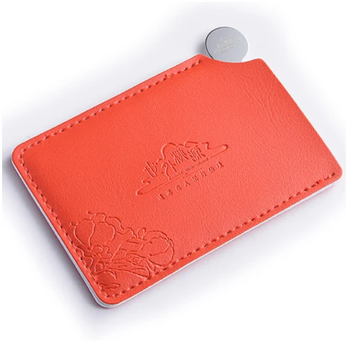 

PU Leather Small Portable Mini Cosmetic mirror for makeup Heart Shape Leather Mirror Pocket Mirror Leather Custom Logo