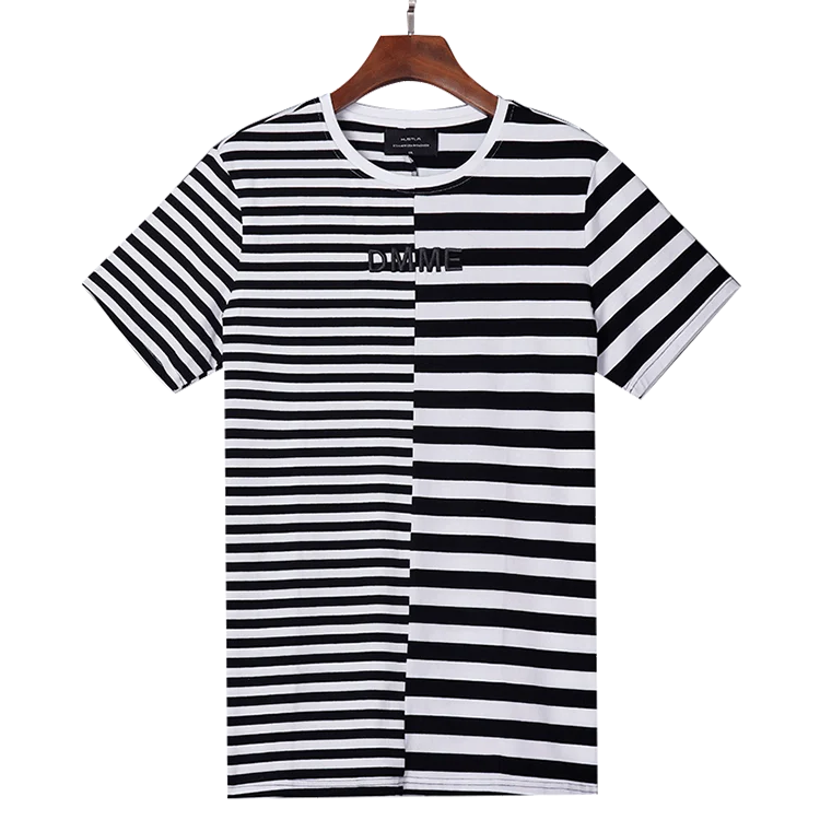 

JET FUEL Maglietta Uomo Wholesale Striped T-Shirt Men Crewneck Tshirt Tee Shirt