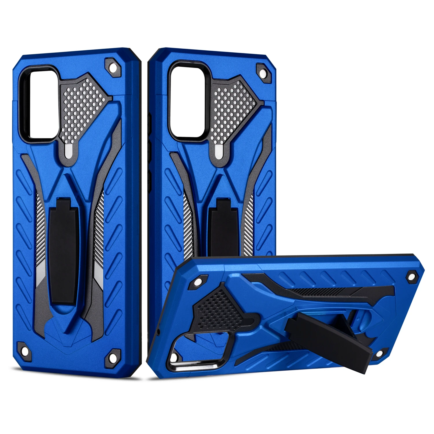 

Kickstand 2 In 1 TPU PC Mobile Phone Back Cover Case For Samsung Galaxy A02S, As pictures