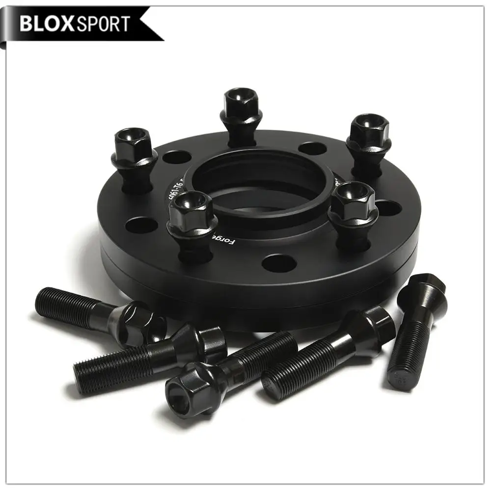 

BLOXSPORT Forged Aluminum 6061T6 Hubcentric Wheel Spacers 5x120 CB72.5 15mm Thick for BMW 3series E36 E46 E90, Black anodized