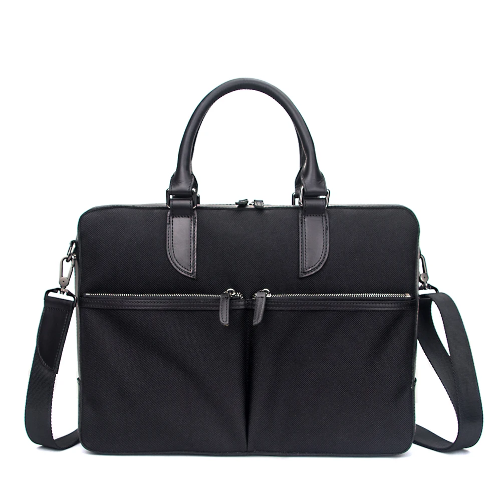

Marrant men's genuine leather black casual briefcase business simple laptop bag handbag leather briefcase for man