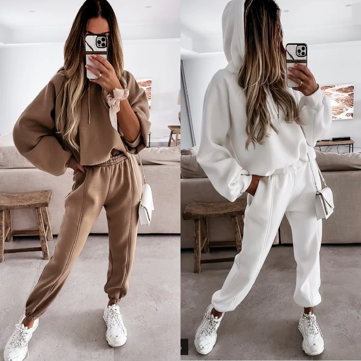 

2021 Fall Winter Hot Sale Custom Design Embroidery Logo Tracksuits Track Pants Joggers And Hoodies For Women Tracksuit Set, Pink