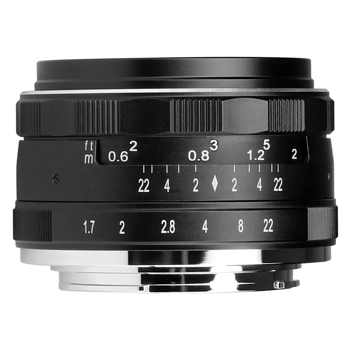 

Meike 35mm f/1.7 Large Aperture Fixed Portrait Manual Focus Prime Lens for Fujifilm FX mount mirrorless cameras, Black