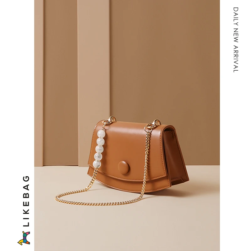 

LIKEBAG Fashion Casual Pearl Chain Crossbody Bag