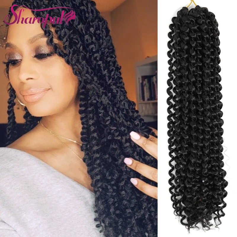 

Passion Twist Hair Crochet Braid Extensions Water Wave Synthetic Crotchet Braids crochet Braiding Hair