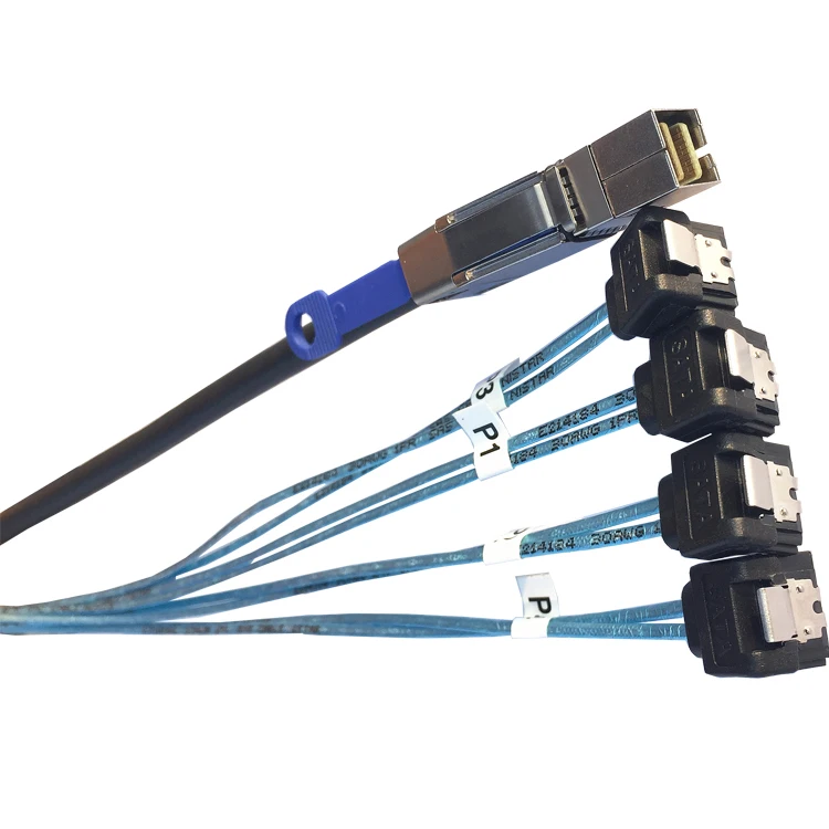 Mini Sas Sff8644 A 4 X 7pin En Ángulo Recto Sata Pinout Cable Buy