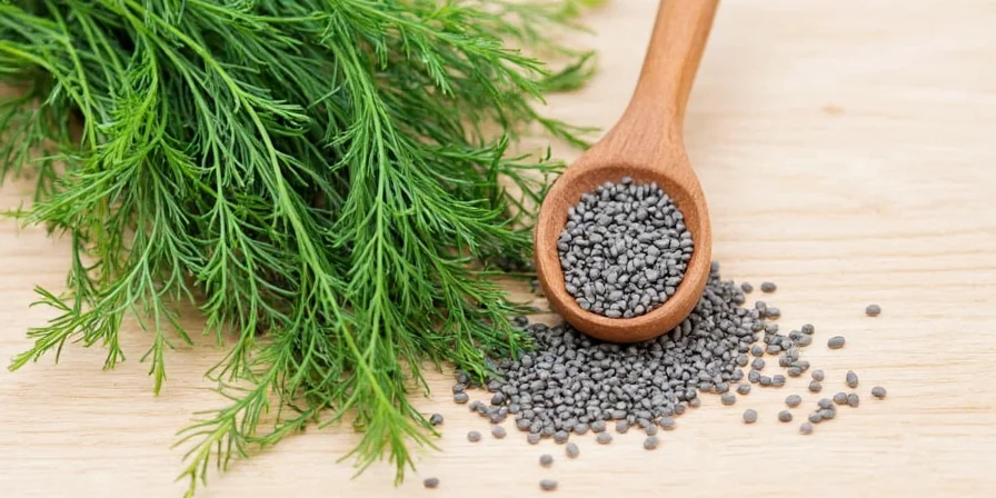 Pickling jars with dill seeds
