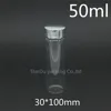50ml clear glass tube With cap 30*100mm glass jars