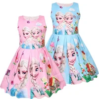 

Hot Sell Girls Elsa Anna Princess Dress up Children Floral Fairy Tale Frozen Queen Winter Girl dresses