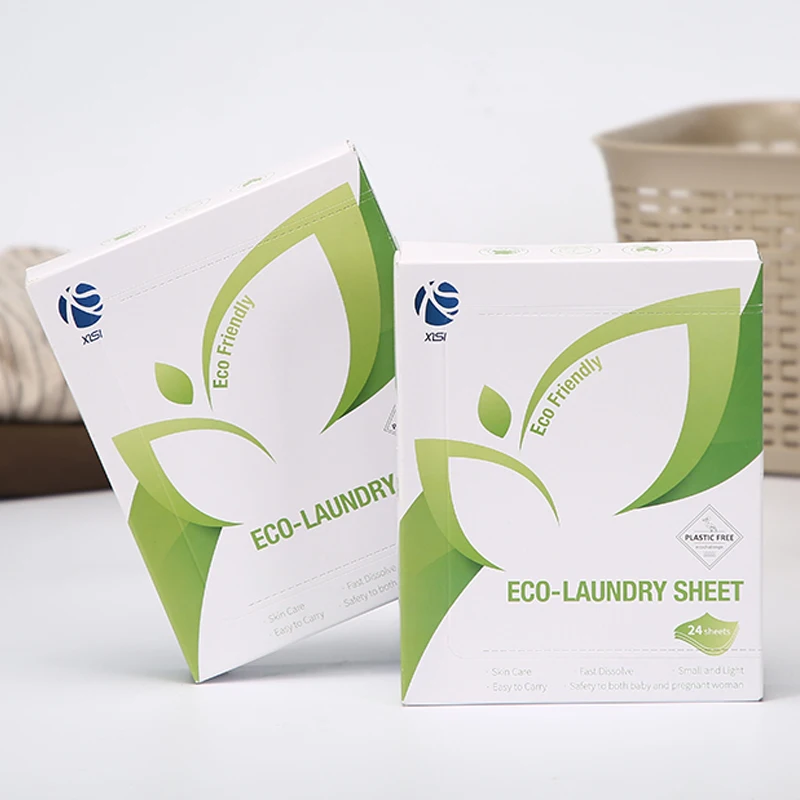 

Eco-friendly Biodegradable Pure Natural Plant Laundry Detergent Sheet/Strips, White/blue/pink