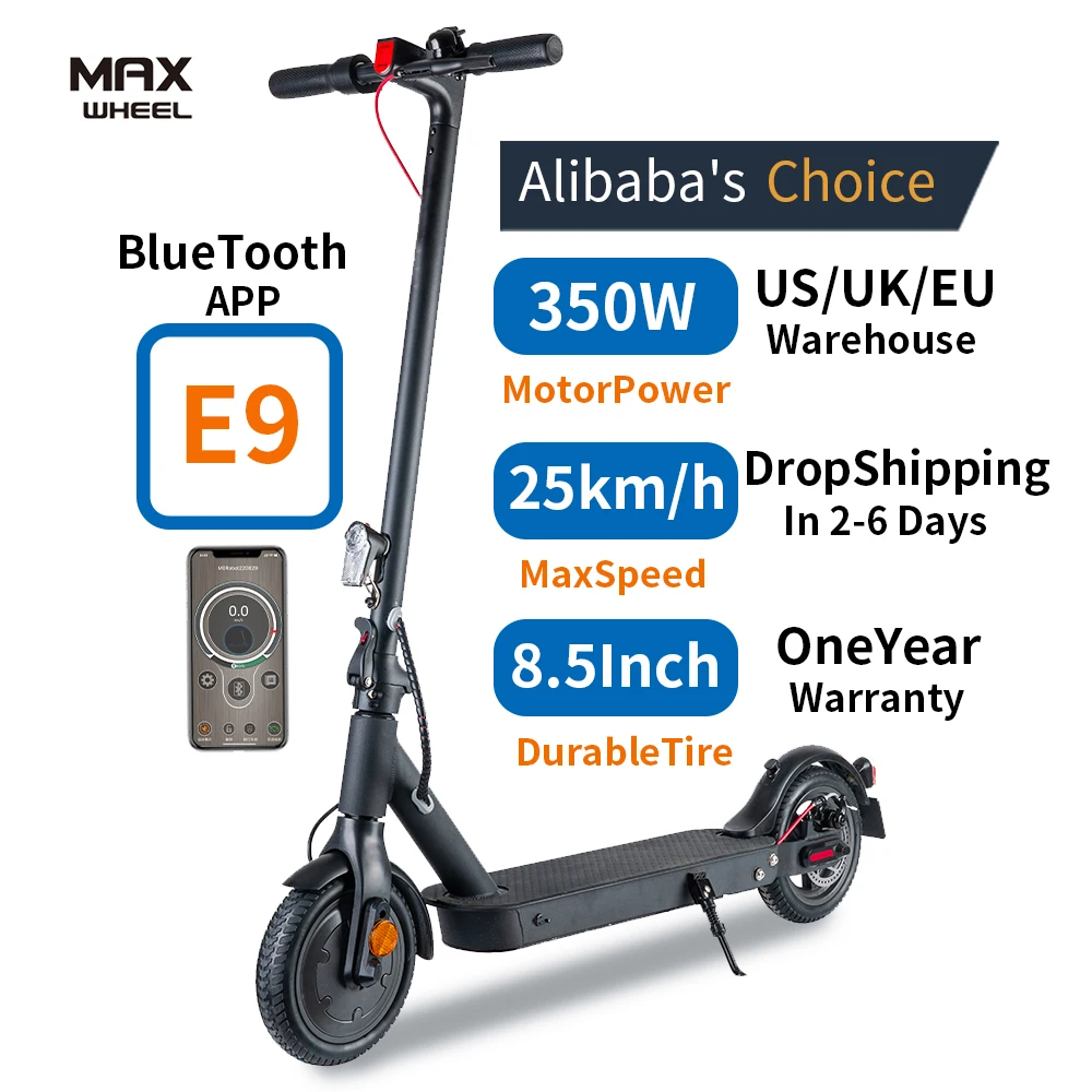

2022 Most Popular Adult Foldable 350 Watt Electric Scooter ABE certificate Mobility UK Warehouse, Black