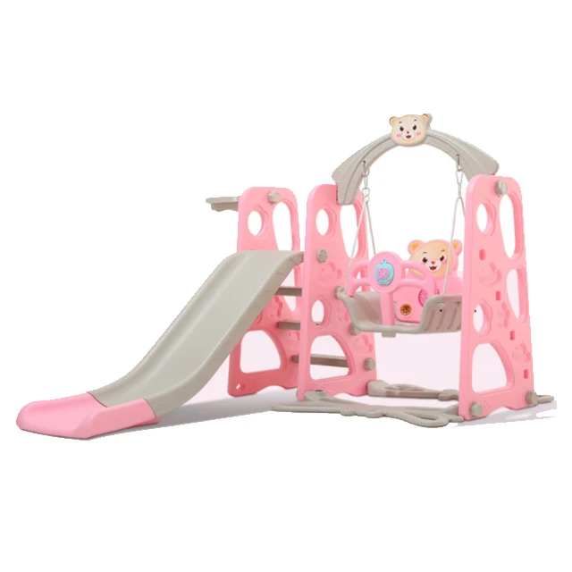 

Children small slide indoor plastic slide with swing plastic toys for sale, Customized