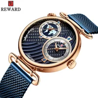 

Wholesale Spot REWARD Men Watches Top Brand Luxury Full Steel Dual Dial Quartz Wristwatch Mens Casual Waterproof Analog Watch