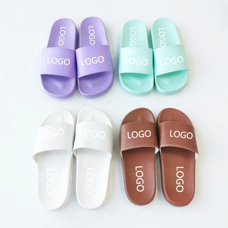 

Big Size Customized Logo Made Slides women Unisex Custom Print Design Slide Slippers Custom Flip Flop Fast Shipping