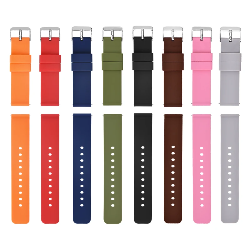 

Easy change green 22mm synthetic watch straps, Green/blue/red or customized