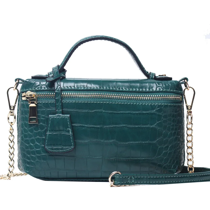 

Hot Sales Stock New Fashion Pu Leather Crocodile Bag Ladies Chain Designer Crossbody Bags for Women