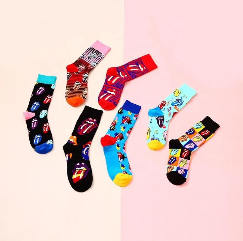 

Quentin Dropshipping Men Comfortable Fashion Happy Unisex Designer Crew Wholesale Custom Logo High Quality Colorful Socks