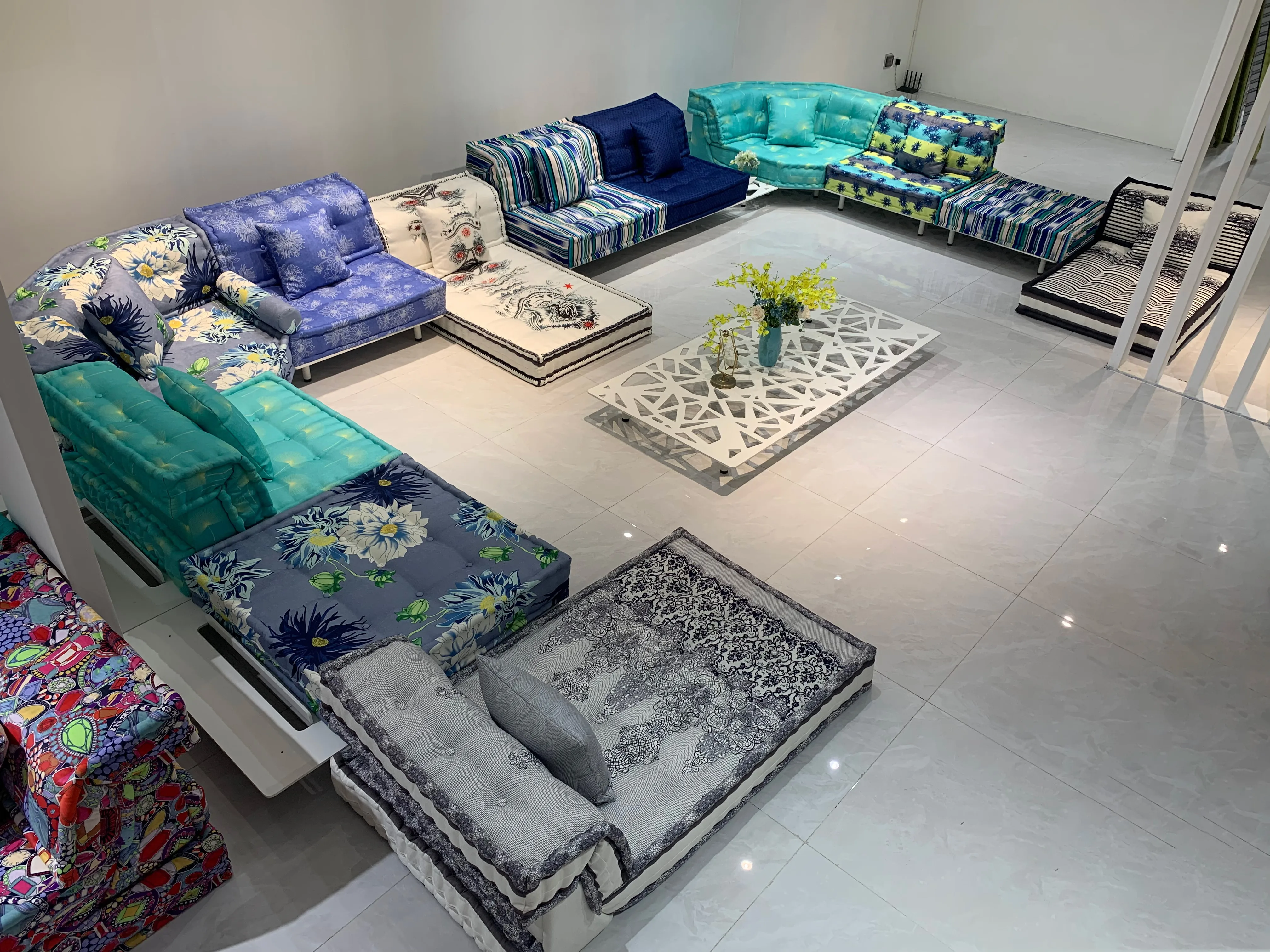 MMS-001 modular sofa configuration for an evolving project
