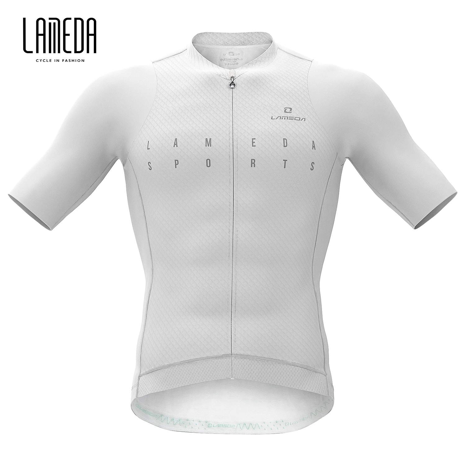 

LAMEDA Spring Summer Mens Short Sleeve Team Wear Racing Casual Bicycle Cycling Clothing, White