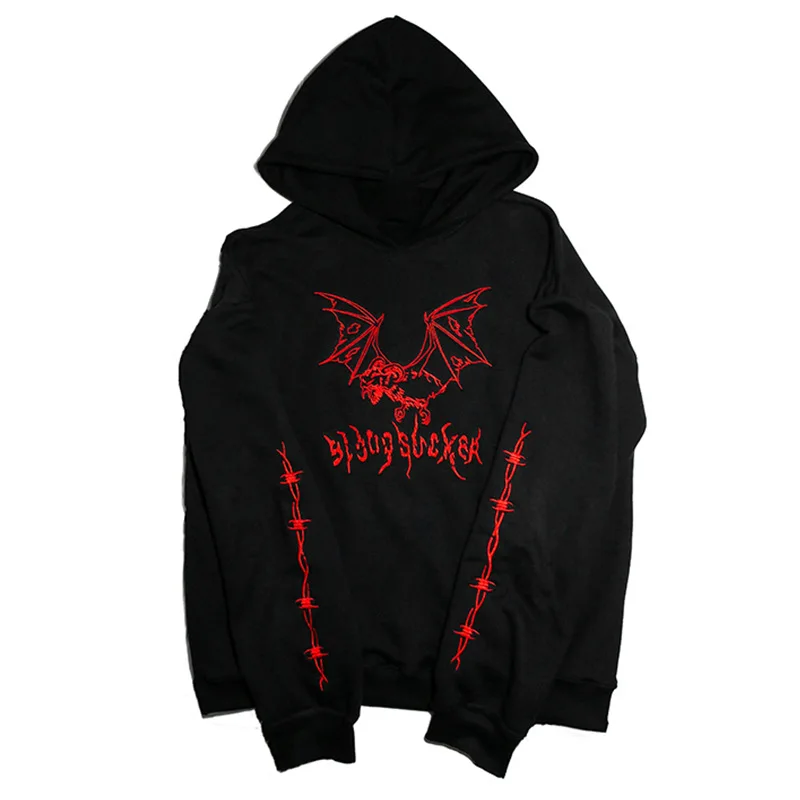 

Black embrodiery men high quality sweatsuits Custom Factory hooddie men