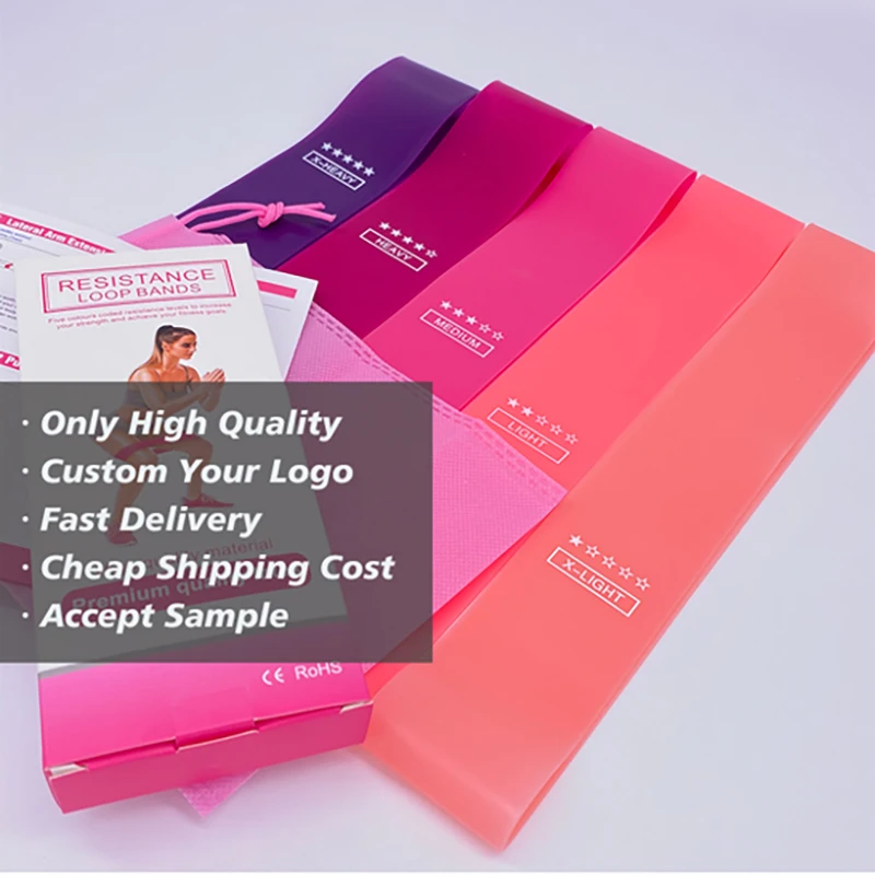 

Manufacture tube bands resistance trx band fitness, 5 colors/ customized