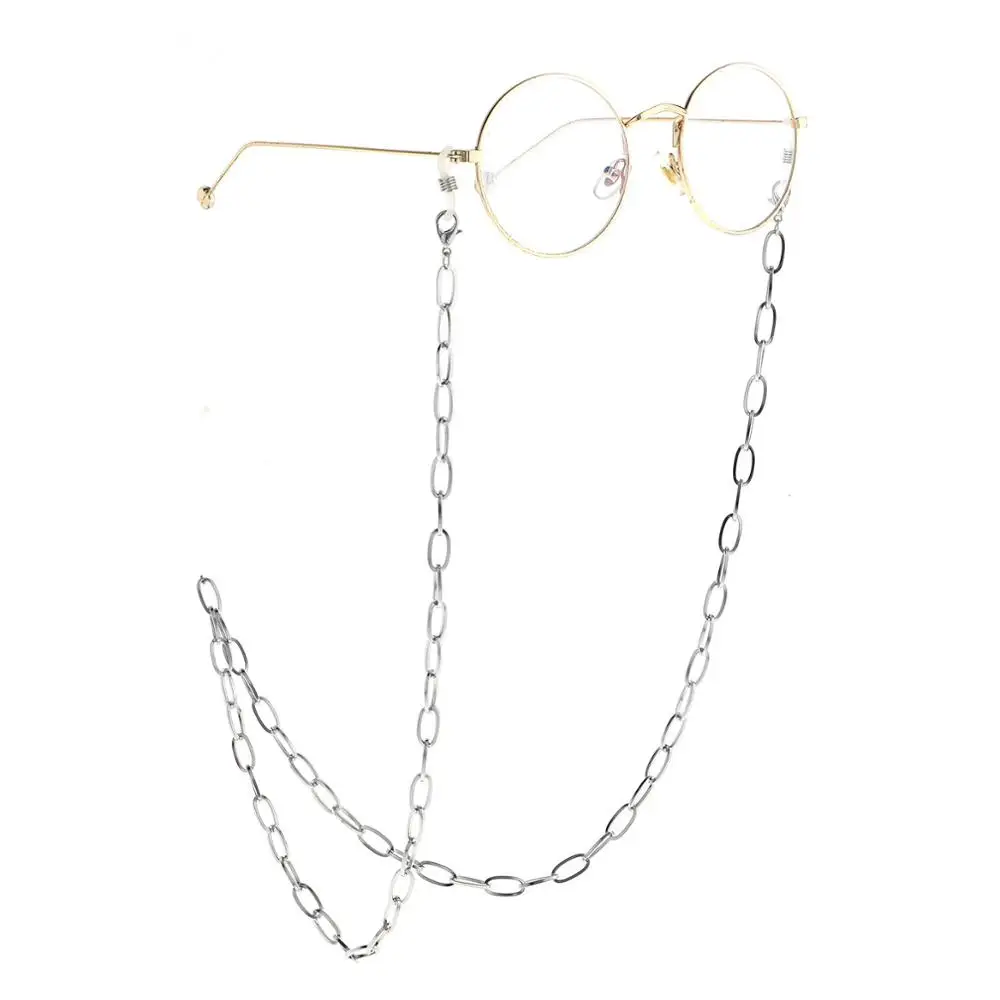 

Men Women Unisex New Arrived Designer Silver/Gold Metal Stainless Steel Eyeglass Eye Sunglasses Glasses Holder Chains