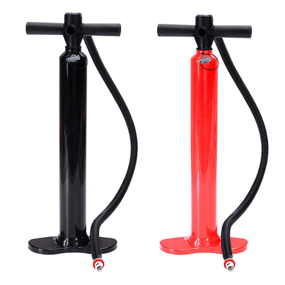 

FunFishing Hot OEM Double Action Inflatable Paddle Board Air Hand Pump, Black and red