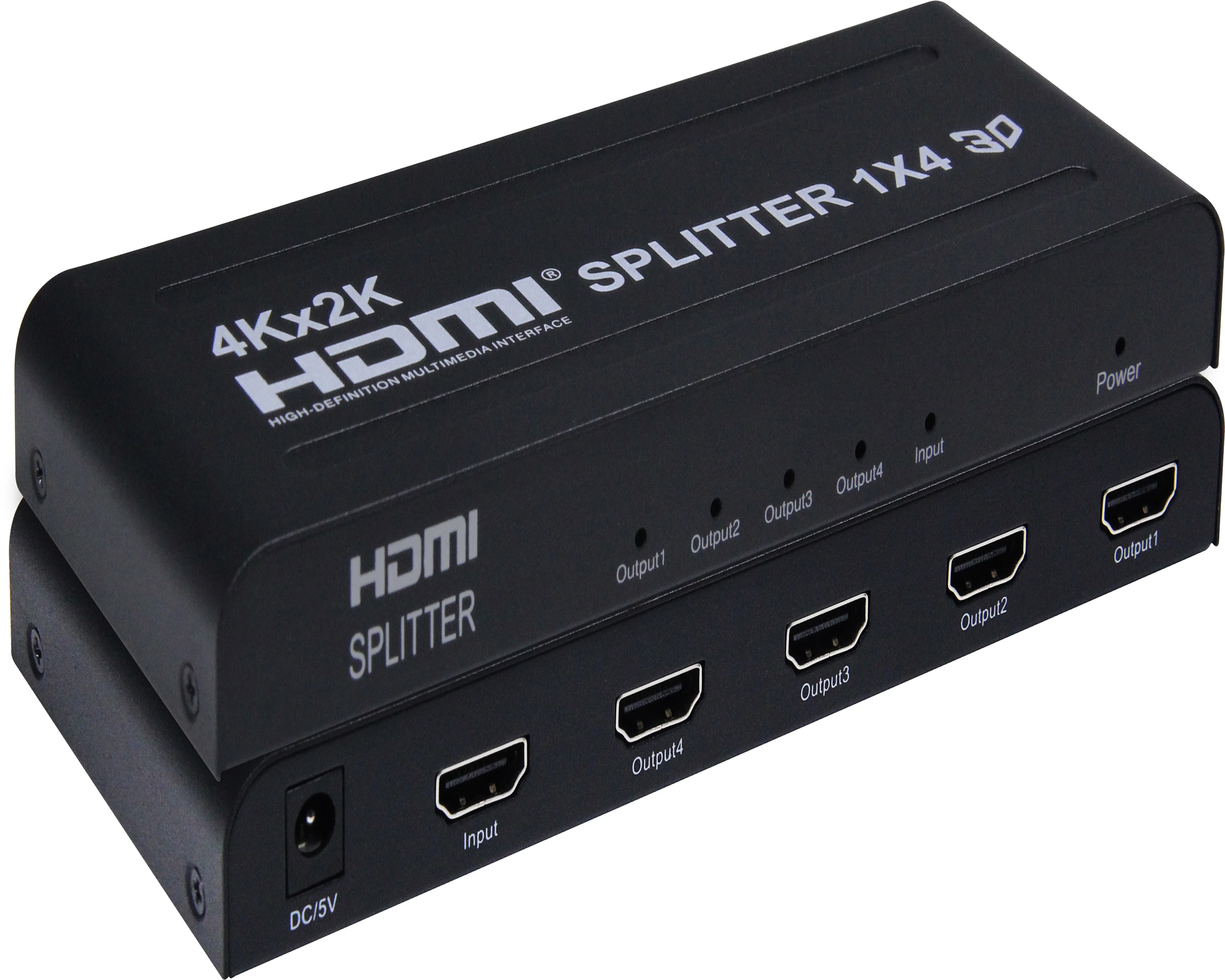 

New Arrival 4K 3D HDMI Splitter 1x4 High Quality 1 In 4 Out HDMI Splitter, Black