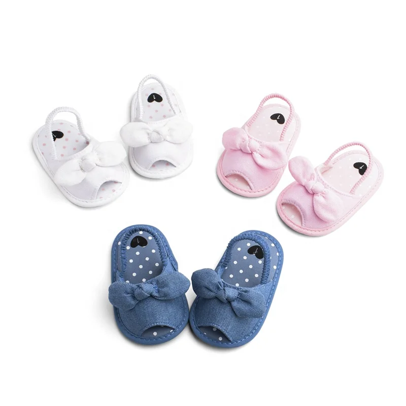 

Wholesale Lightweight Fabric Flat Soft Sole baby sandals baby toddler shoes