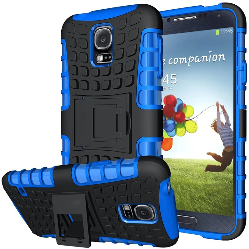 

Dual Layer Shockproof Case Silicone Phone Protective Cover With Kickstand Trendy Desginer Men Phone Case for Samsung Galaxy S5